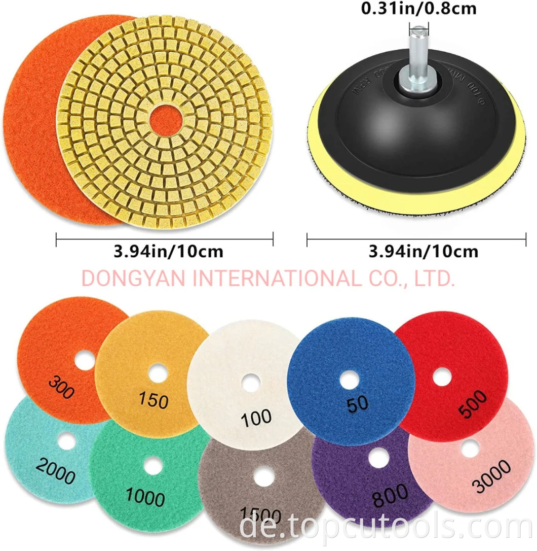 4 "Diamond Polishing Pads